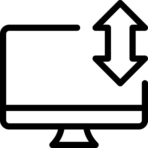 Transferring data via desktop between devices vektorbild