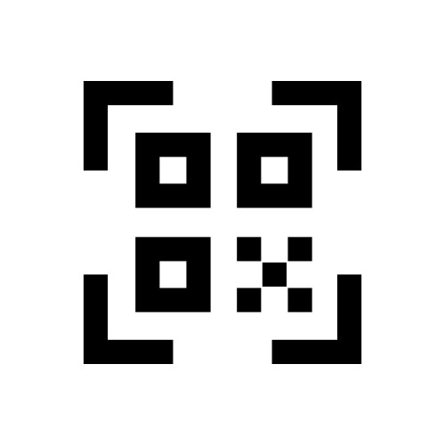 Scan me qr code icon on white background Vector Image