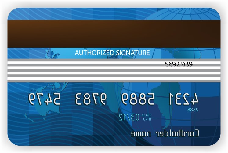 Credit card terminal in front view Royalty Free Vector Image