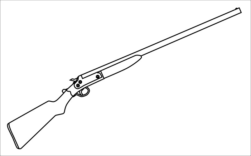 Shotgun outline Vector Image