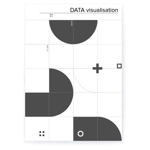 Abstract data visualization template visualizing vektorbild