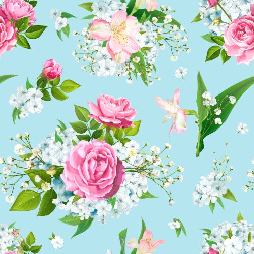 Floral Rose Pattern Vector Image