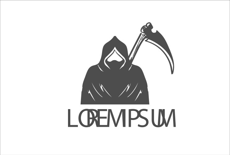 Retro Grim Reaper Rapper Logo Vector Image