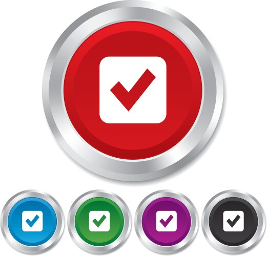 Check mark sign icon checkbox button vector image