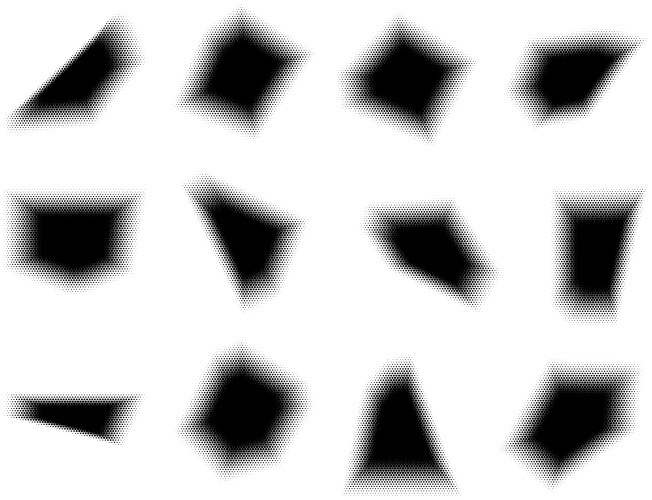 Halftone hexagon pattern reprographic technique vector image