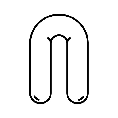 Maternity pillow icon line art logo black simple Vector Image