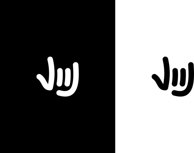 Simple sign language hand i love you Vector Image