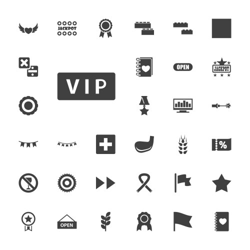 Banner icons Royalty Free Vector Image - VectorStock