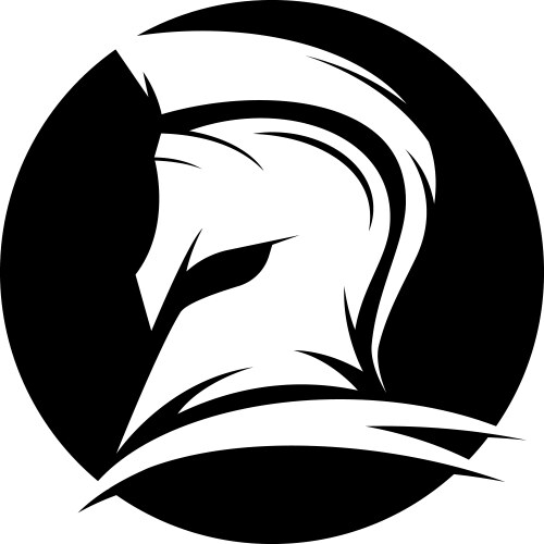Spartan Helmet Icon - Ancient Warrior Vector Image