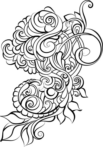 Floral Ornament Pattern Vector Image