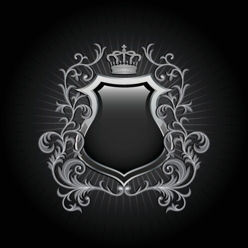 Royal Shield Emblem Vector Image