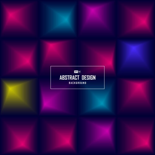 Abstract square color gradient tech design vector image