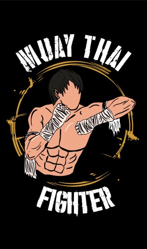 muay thai design vector image