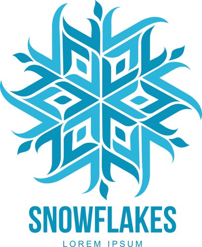 Snowflake logo Royalty Free Vector Image - VectorStock
