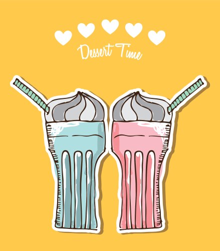 Sweet foods and drinks Royalty Free Vector Image