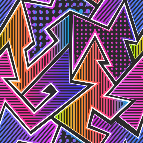 Rainbow triangle seamless pattern Royalty Free Vector Image