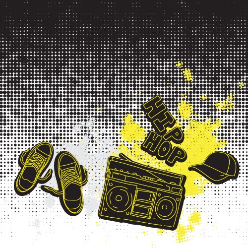 Hip hop music seamless pattern Royalty Free Vector Image