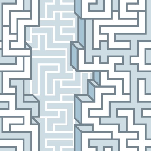 Maze labyrinth round circular Royalty Free Vector Image