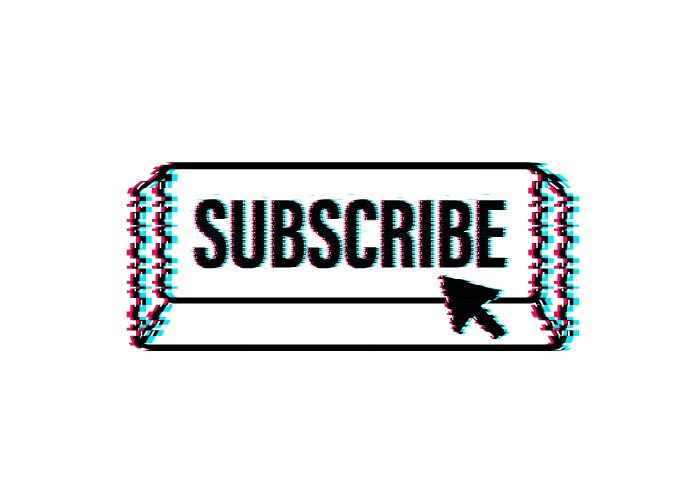 Subscribe with cursor button internet icon vector image