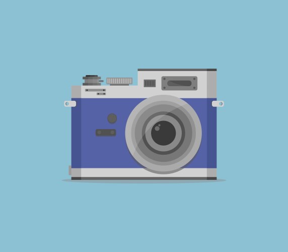 Camera on white background Royalty Free Vector Image