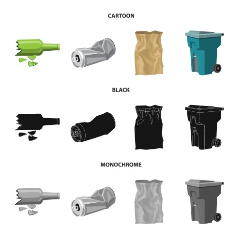 Isolated object of dump and sort symbol vector image