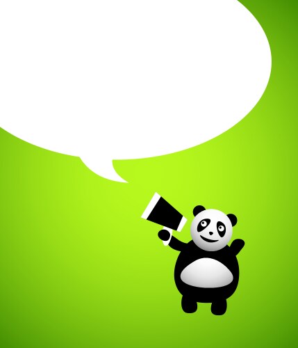 Panda cartoon character vector image