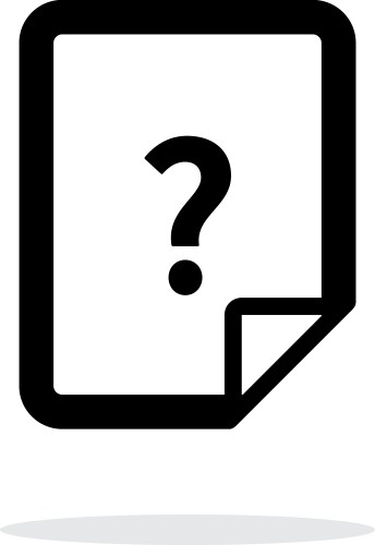 Help and faq file icon on white background vector image