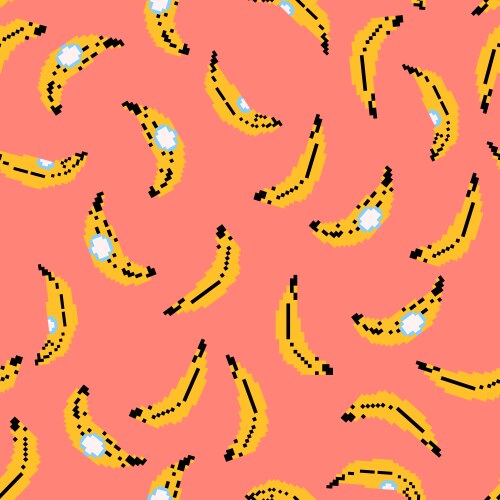 Seamless pattern background design banana Vector Image