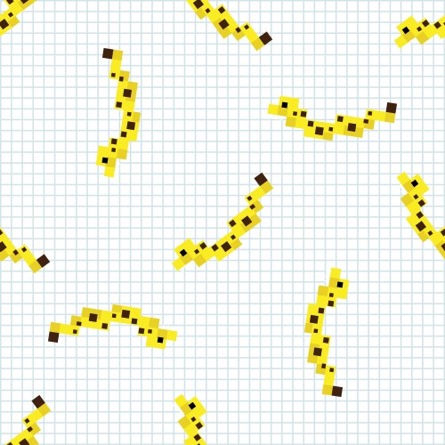 Cute cartoon 8bit moray eel seamless Vector Image