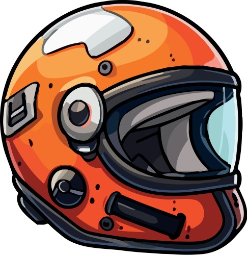 Biker safety helmet Royalty Free Vector Image - VectorStock