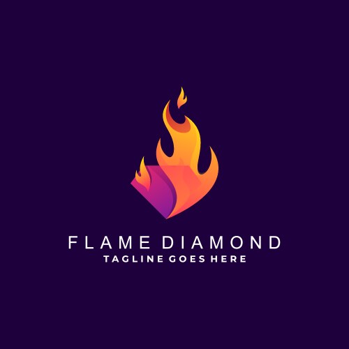 Red fire flame logo sign – Royalty-Free Vector | VectorStock