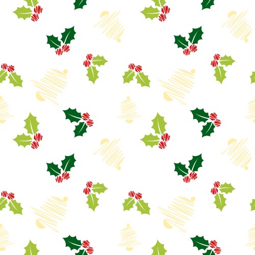 Sketch christmas pattern Vector Image