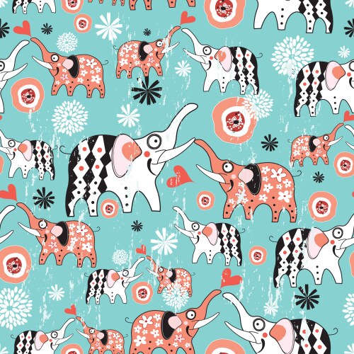 Texture of elephant lovers Vector Image