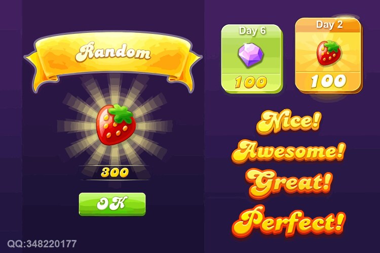Complete set of level button game ui pop-up icon vector image
