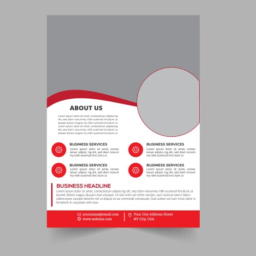 Flyer template business brochure editable a4 Vector Image