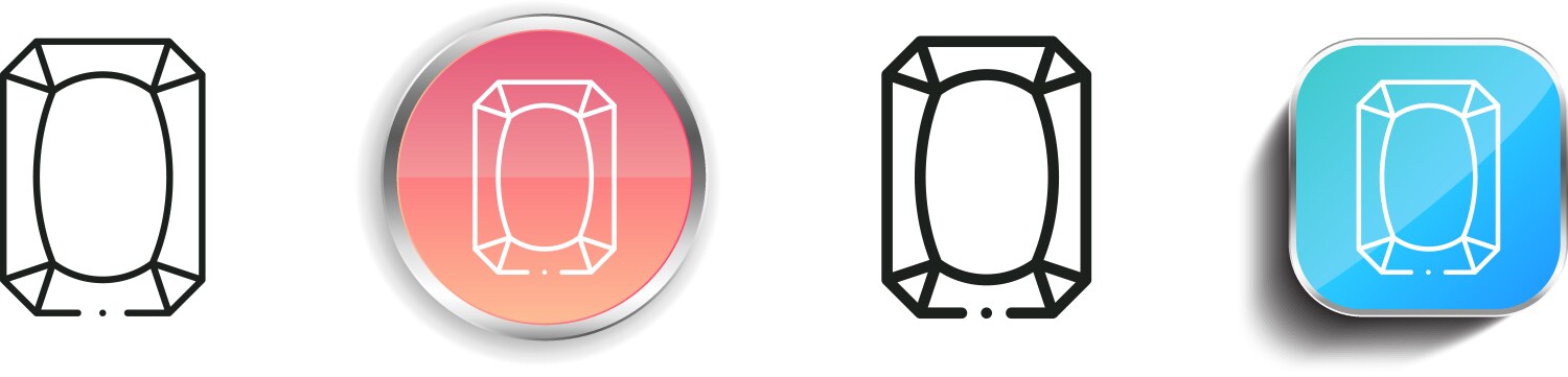 Frame icon thin linear regular and button style vector image