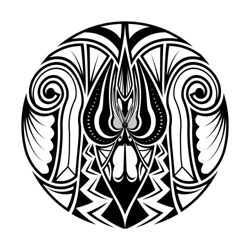Polynesian Tribal Circle Tattoo Vector Image