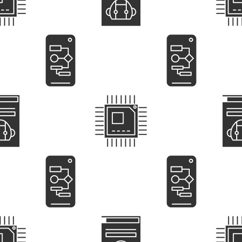 Set user manual processor with microcircuits cpu vektorbild