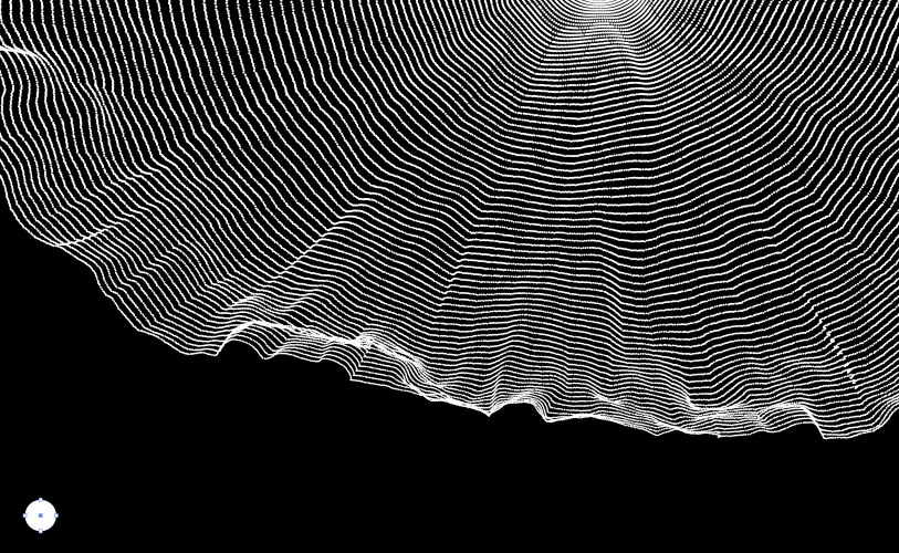 Array with dynamic particles 3d technology style vector image