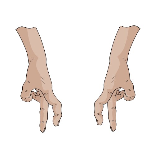 Fingers walk Vector Image