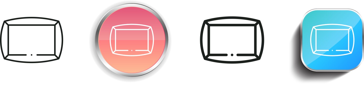 Frame icon thin linear regular and button style vector image