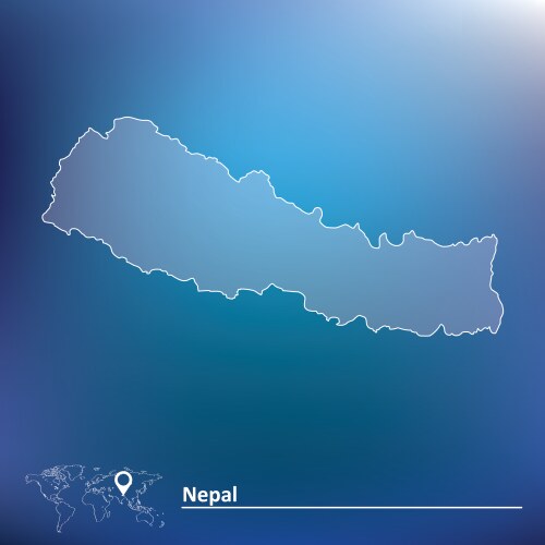 Map of nepal vector image