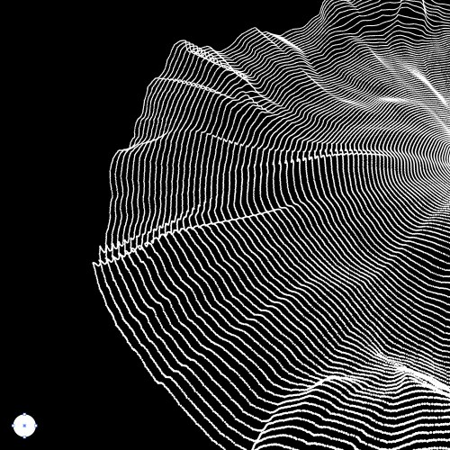 Array with dynamic particles 3d technology style vector image
