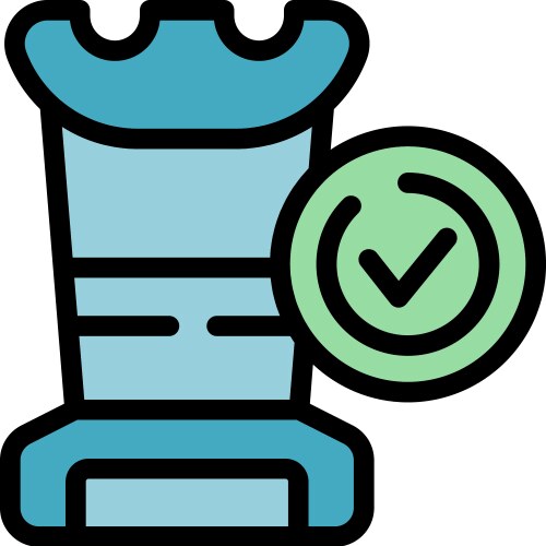 Secure database is being checked with green vector image