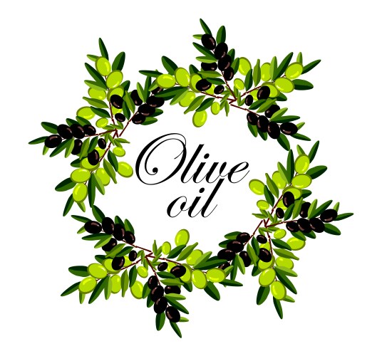 Wreath of olive branches Vector Image