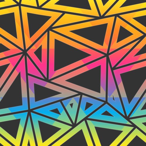 Rainbow color triangle seamless pattern Royalty Free Vector