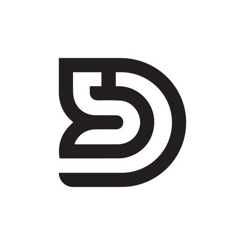 Initial letter ds logo or sd design Royalty Free Vector