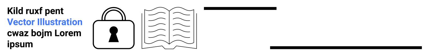 Secure information access concept with lock vector image