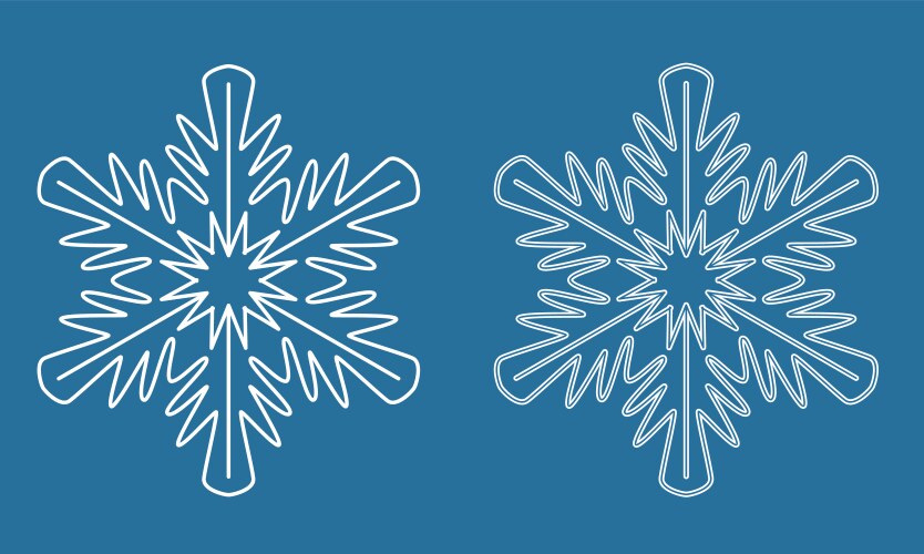 Winter icy snowflake icon crystal symbol vector image