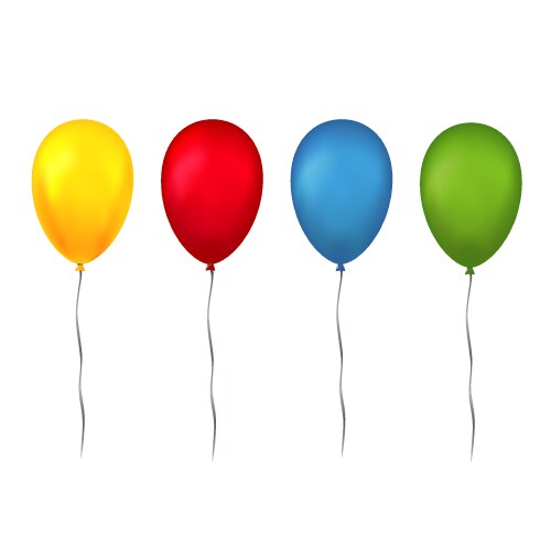 Heart balloons transparent set for valentines day Vector Image